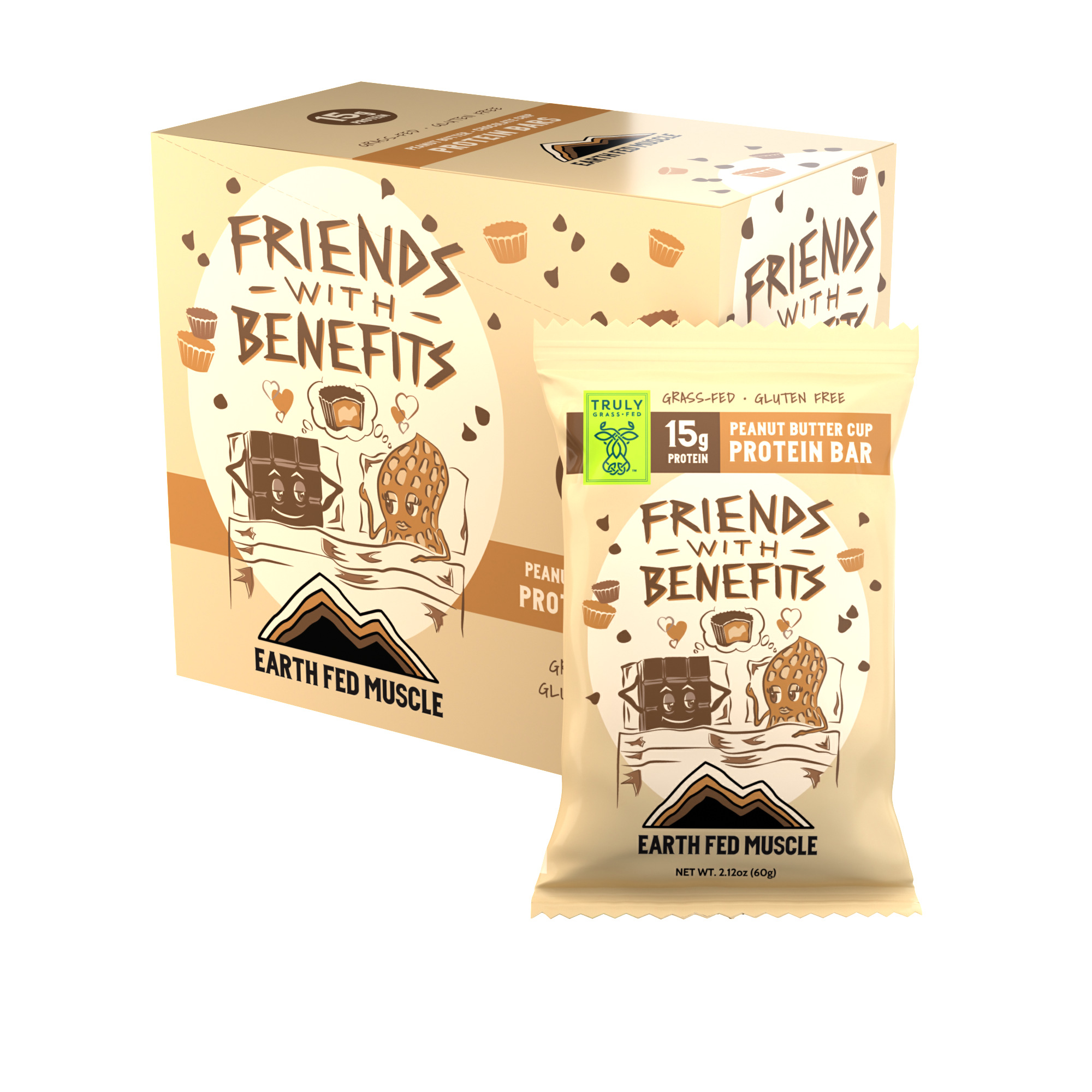 Chocolate Peanut Butter Grass-Fed Whey Protein Bars