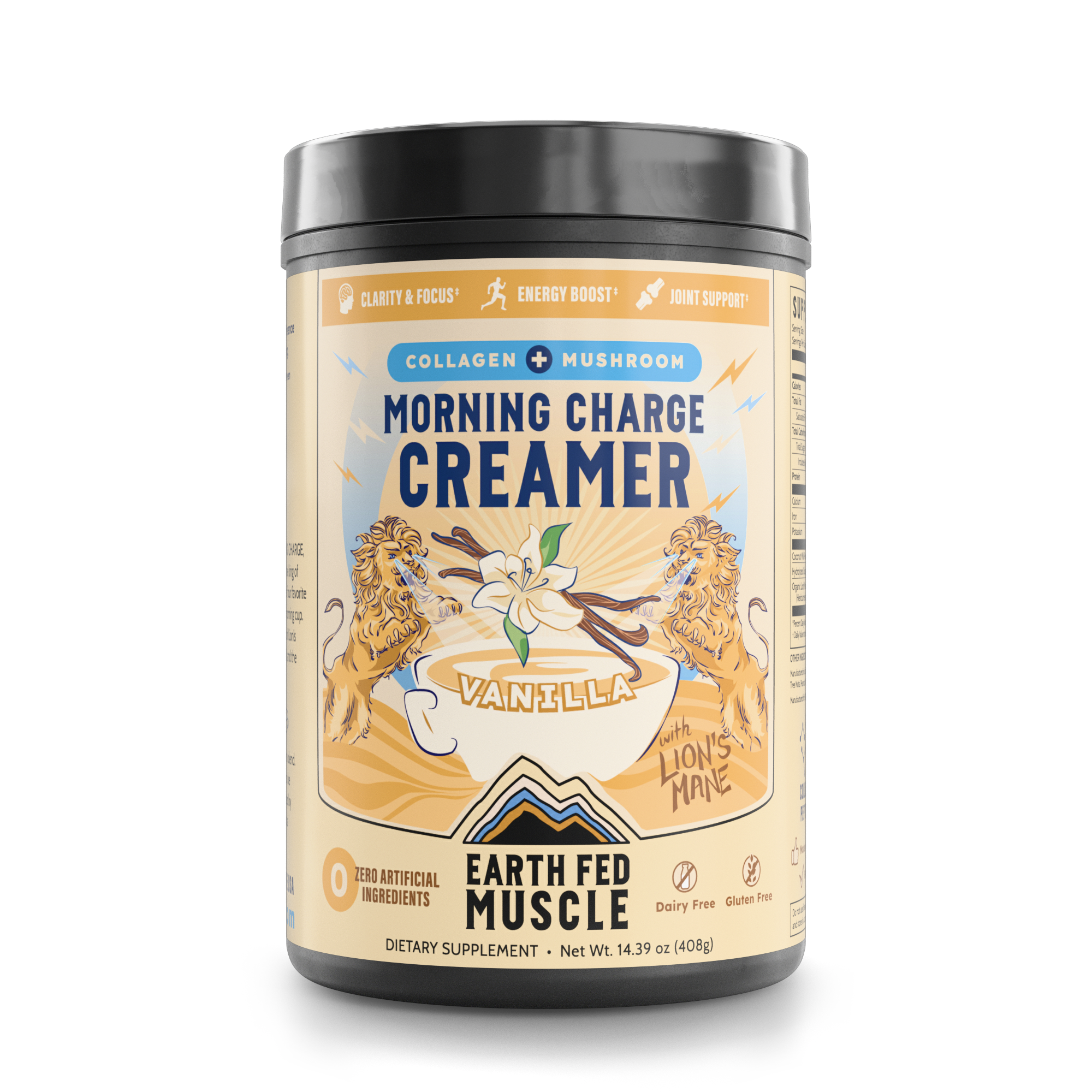 Morning Charge Vanilla Supernutrient Creamer with Lion’s Mane
