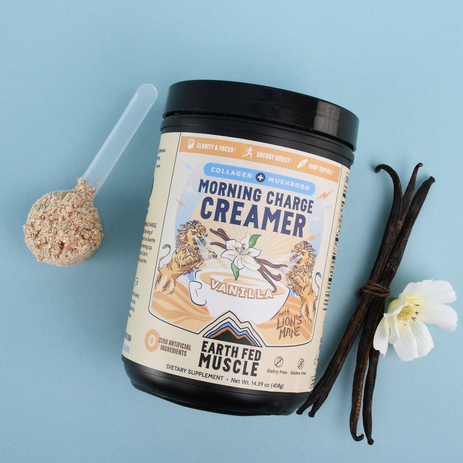 Morning Charge Vanilla Supernutrient Creamer with Lion’s Mane