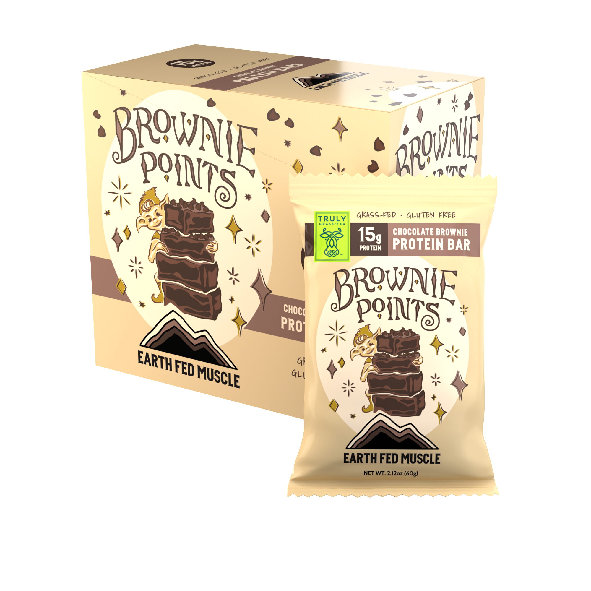 Chocolate Brownie Grass Fed Whey Protein Bars