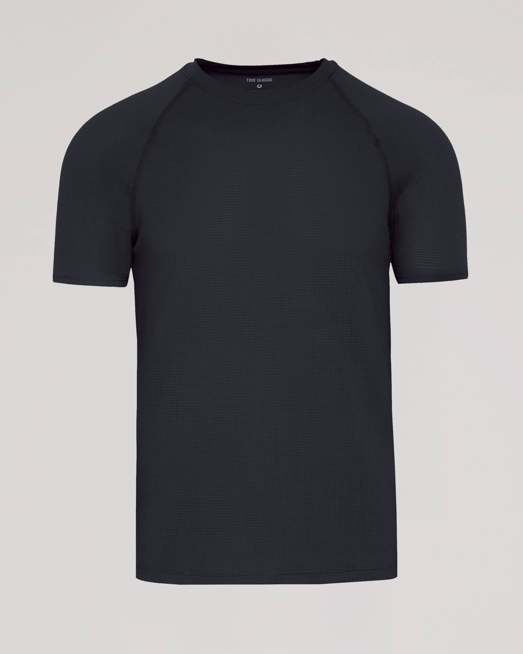 Black Active Mesh Crew