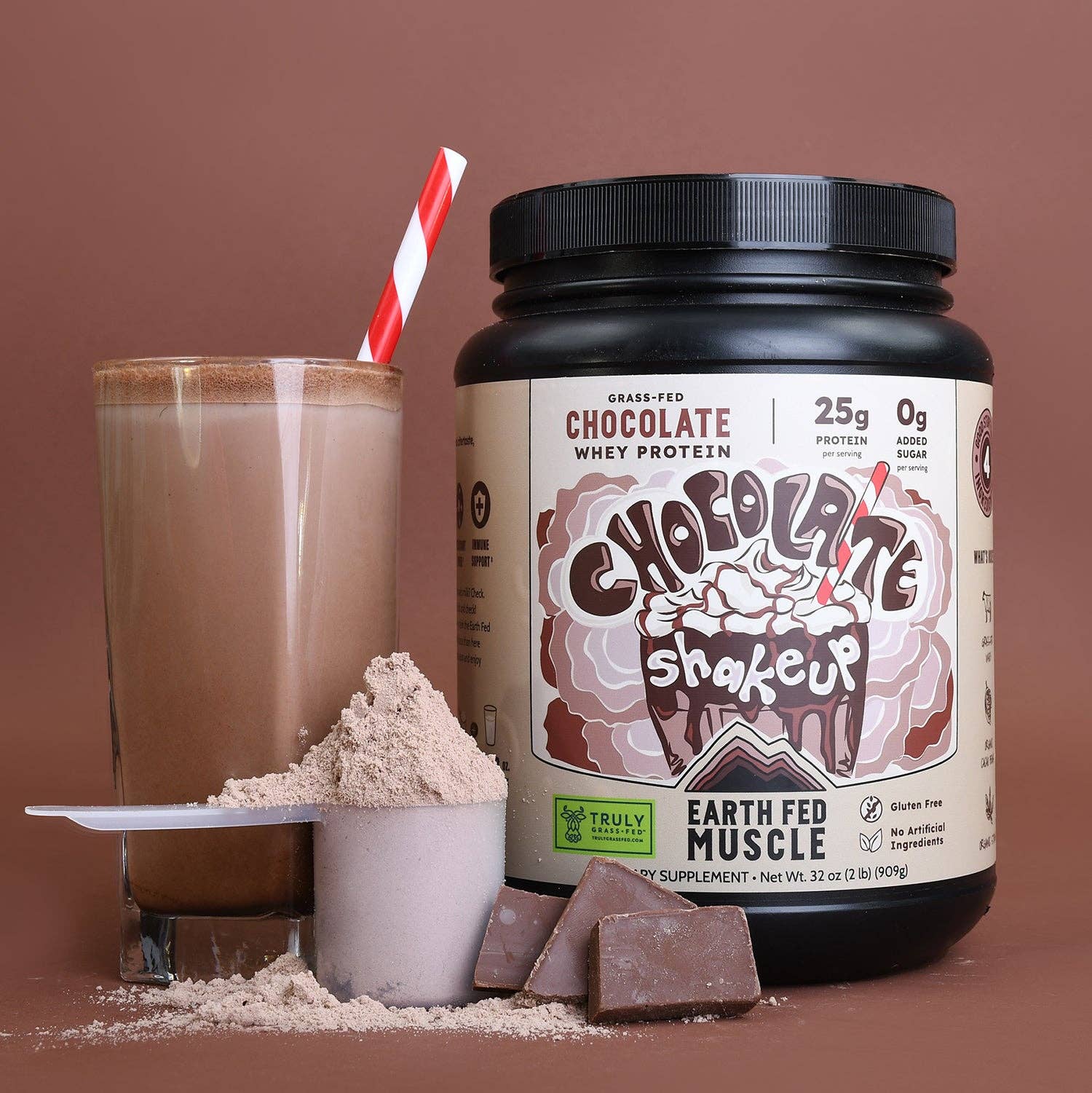 Chocolate Shakeup Chocolate Grass-Fed Whey Protein