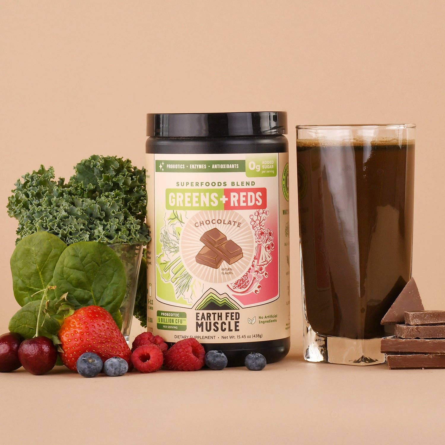 Greens + Reds Superfoods Blend Chocolate (formerly known as The Greens Party)