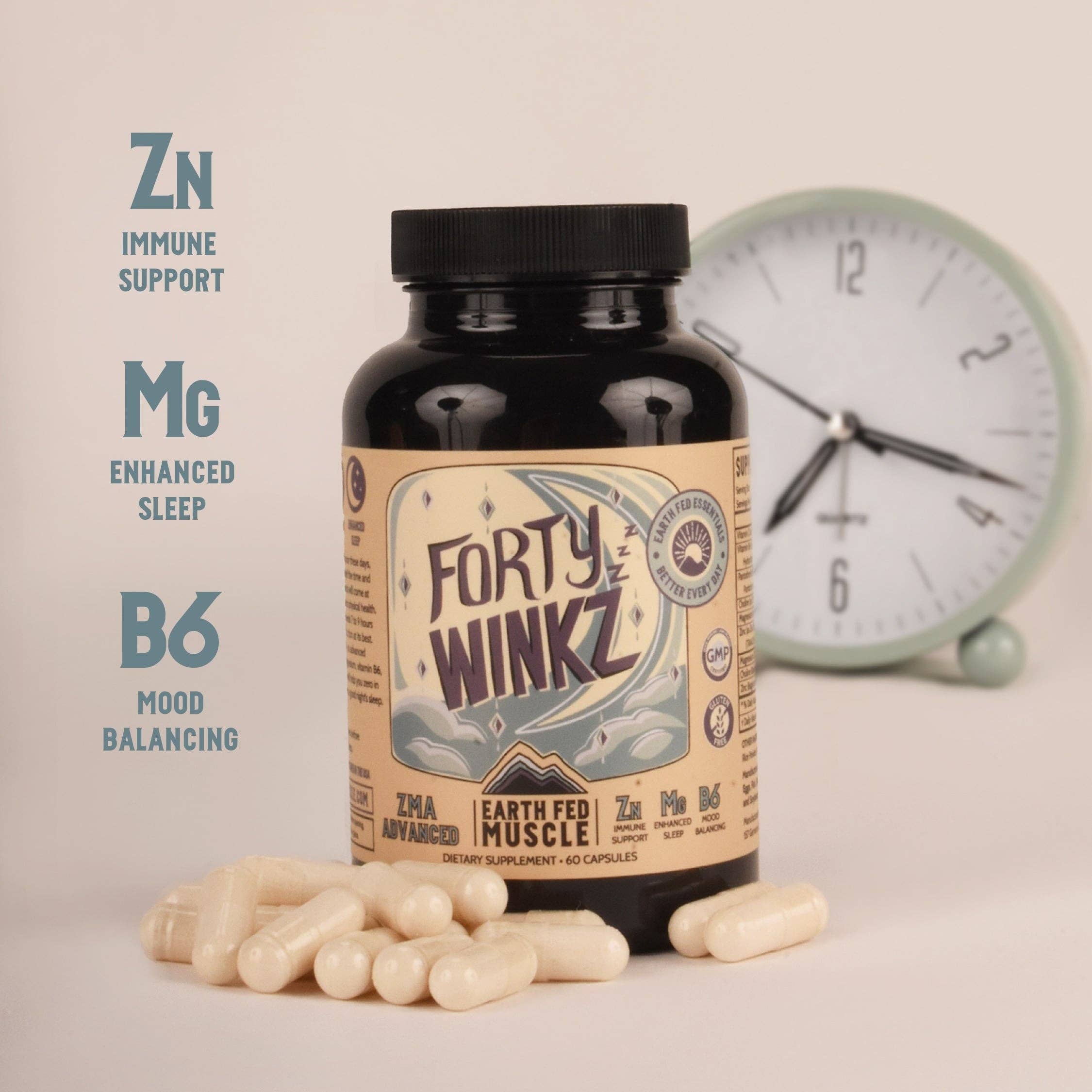 Forty Winkz ZMA Sleep Support with Zinc & Magnesium