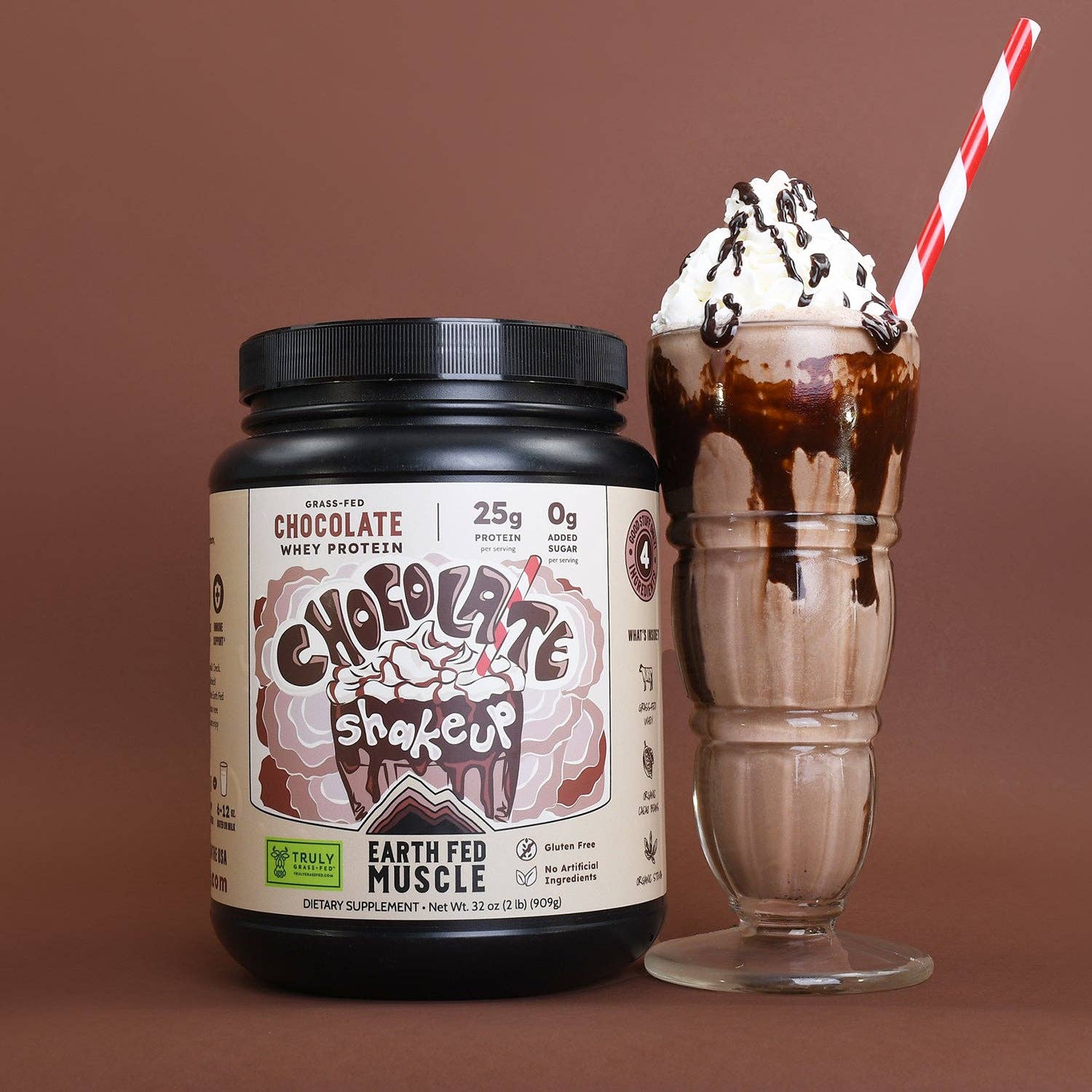 Chocolate Shakeup Chocolate Grass-Fed Whey Protein
