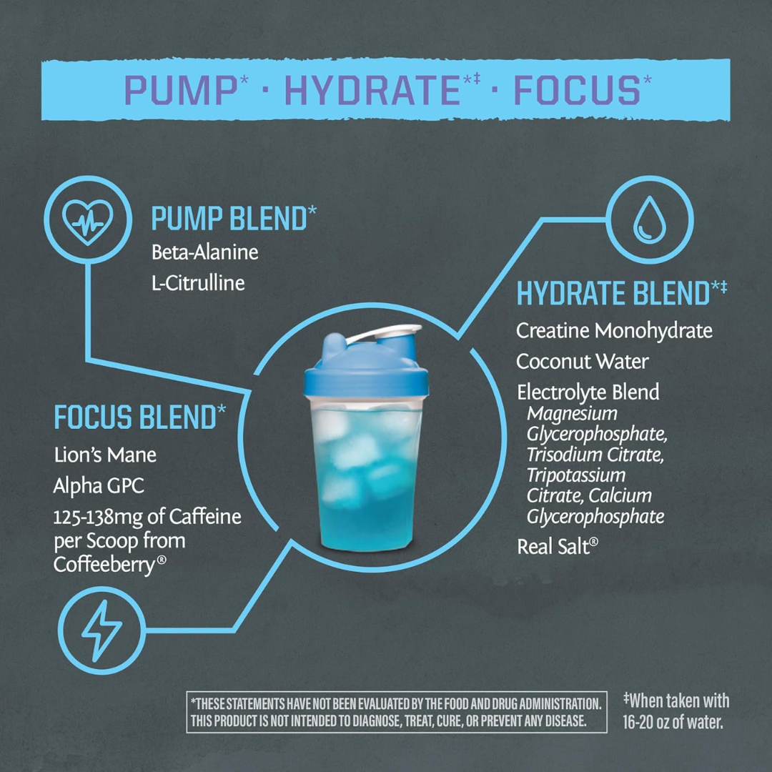 Blue Raspberry Pineapple Active Pre-Workout Drink Powder
