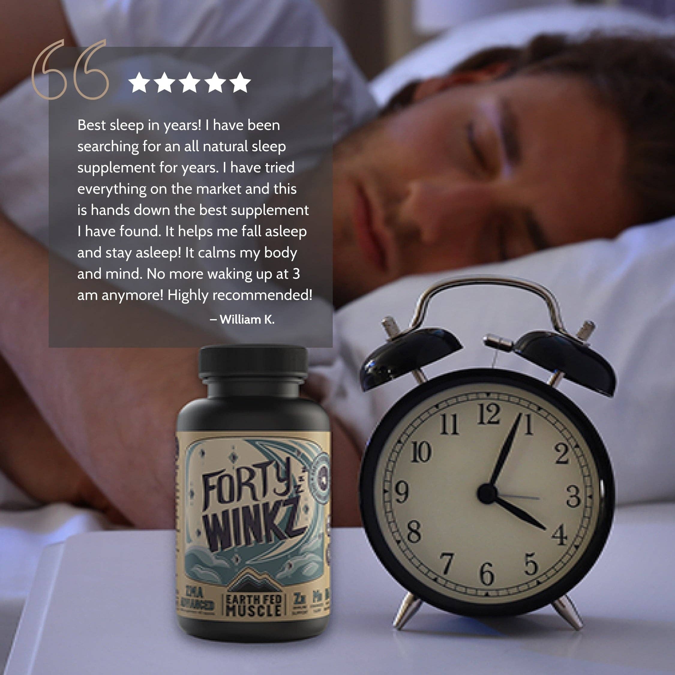 Forty Winkz ZMA Sleep Support with Zinc & Magnesium