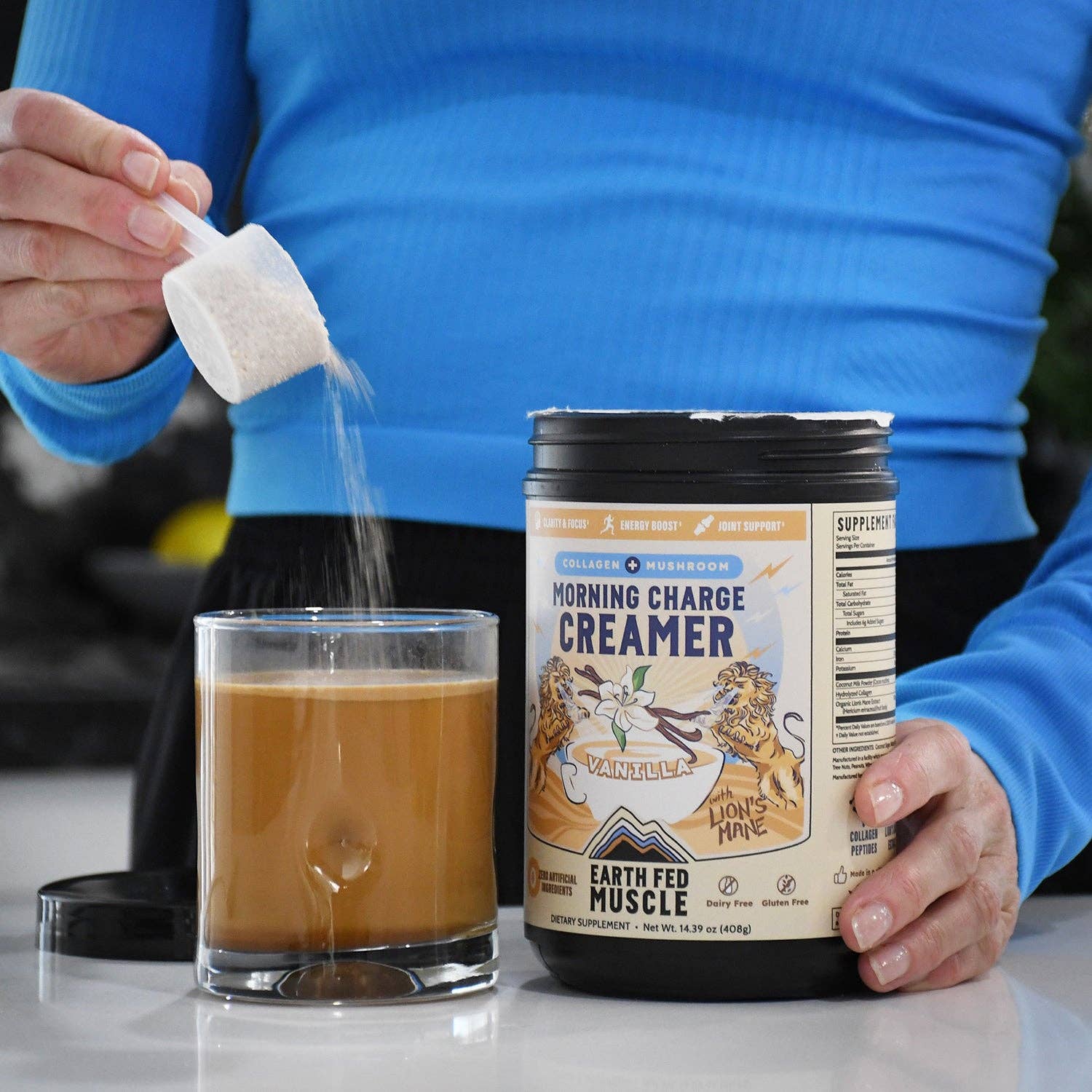 Morning Charge Vanilla Supernutrient Creamer with Lion’s Mane