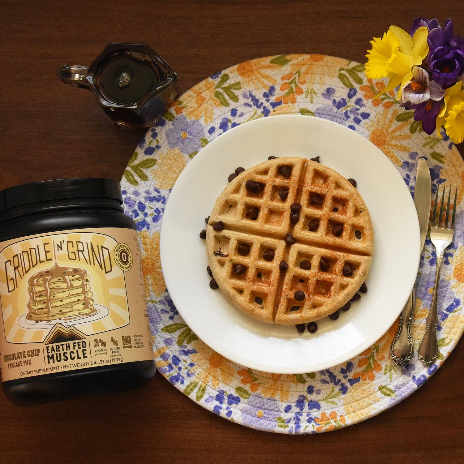 Griddle n' Grind Chocolate Chip Pancake and Waffle Mix