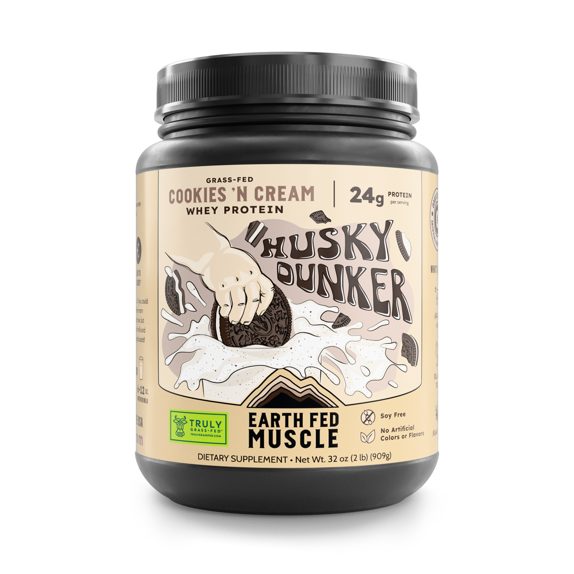 Husky Dunker Cookies 'n Cream Grass-Fed Whey Protein